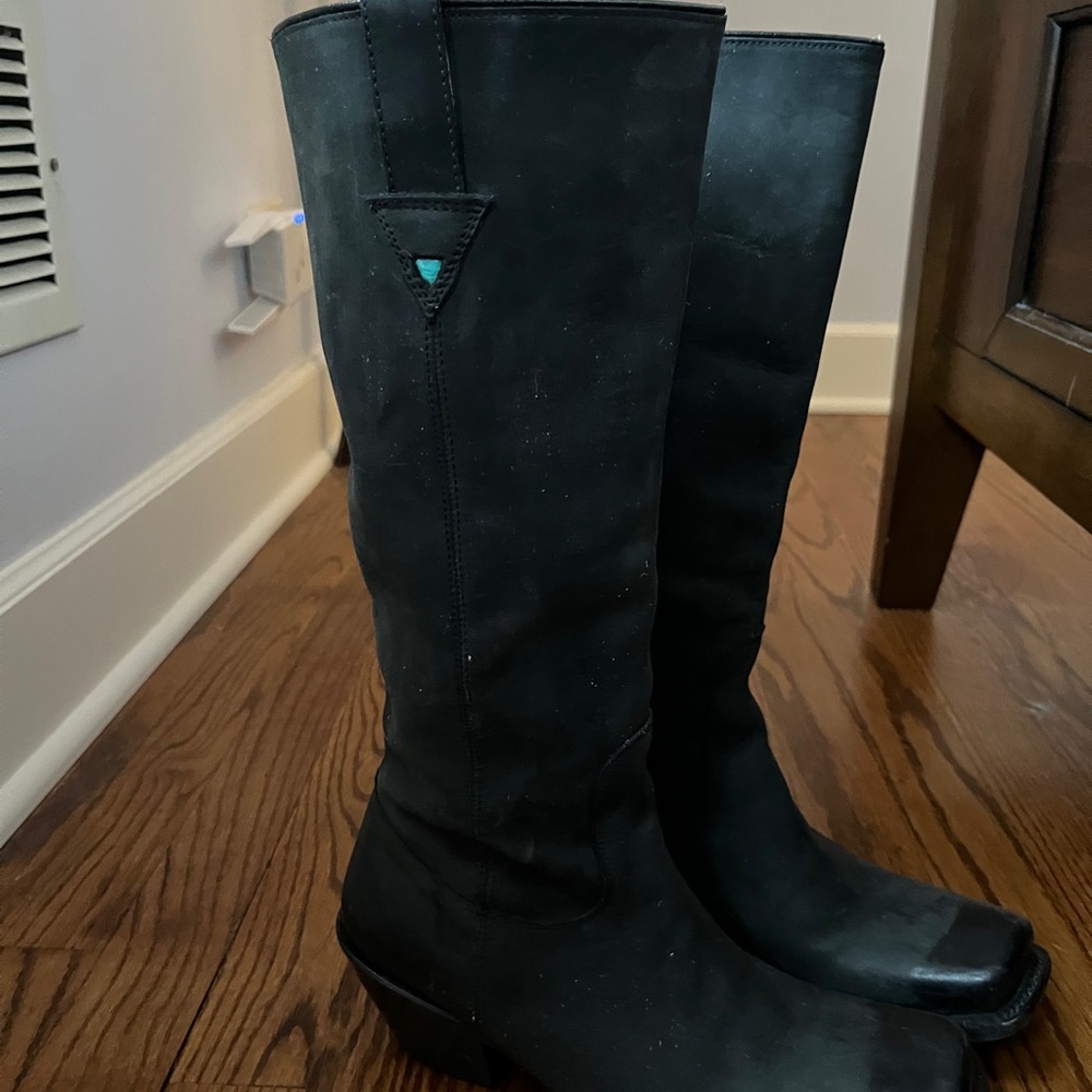John Fluevog Black Heeled Boots - Picture 3 of 17